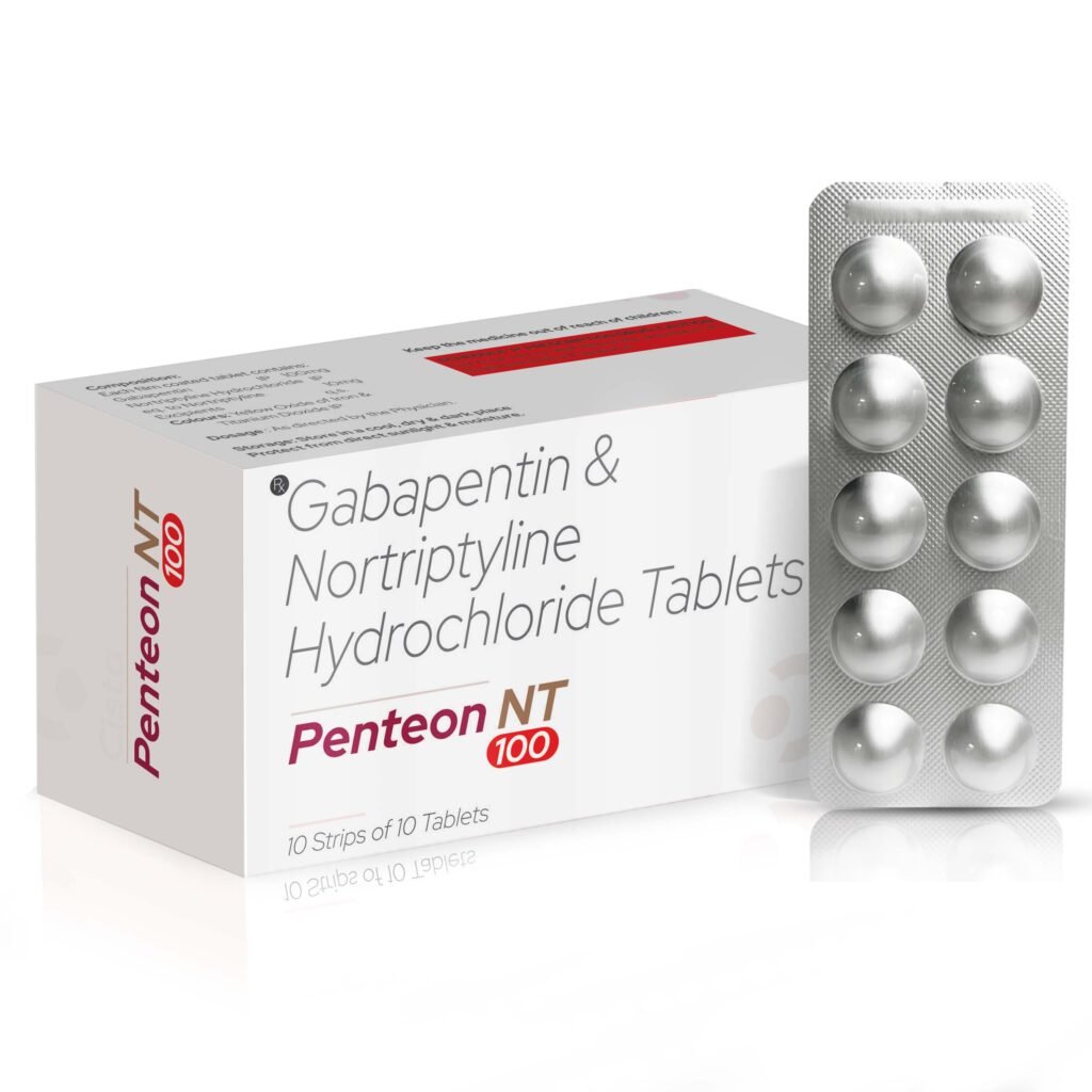 Gabapentin 100 mg + Nortriptyline 10 mg – Penteon-NT 100 — Gabapentin 100 mg + Nortriptyline 10 mg — Tablets