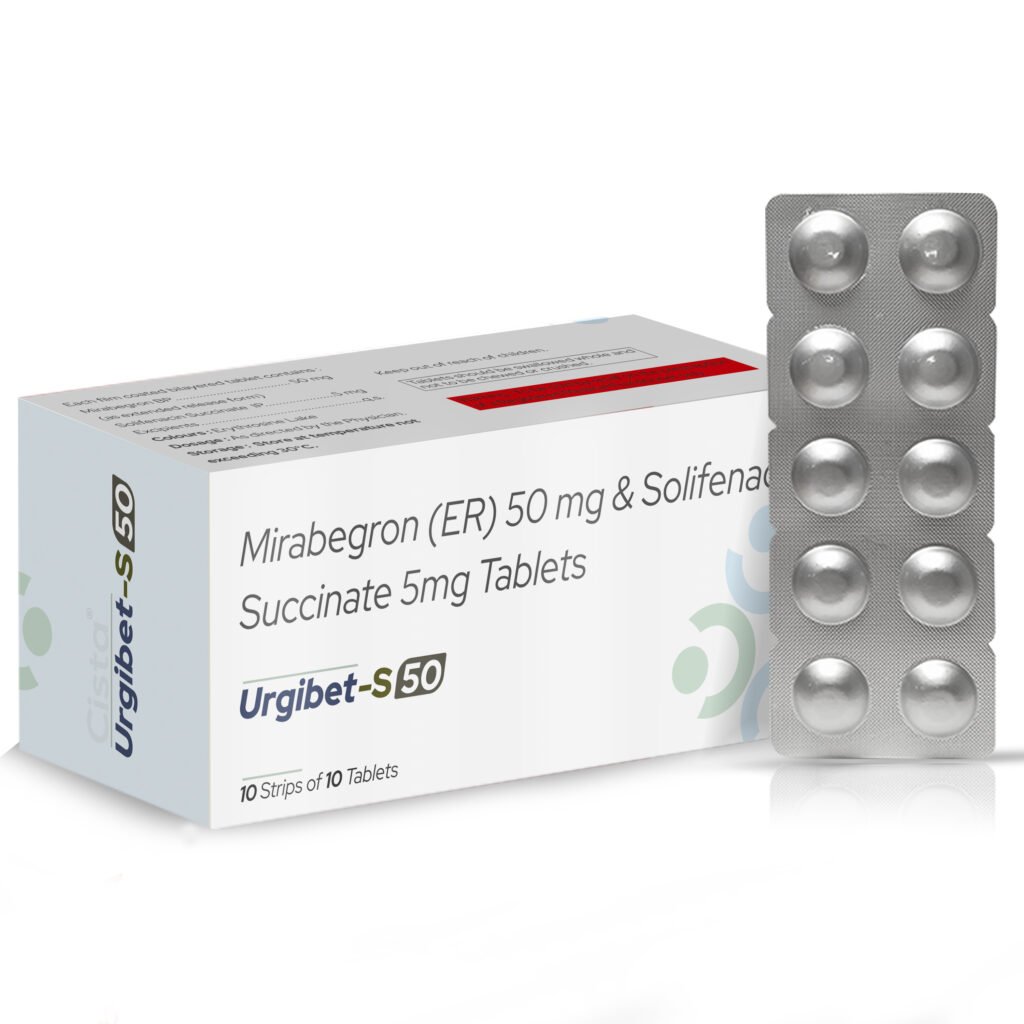 Mirabegron 50mg + Solifenacin 5mg - Urgibet-S