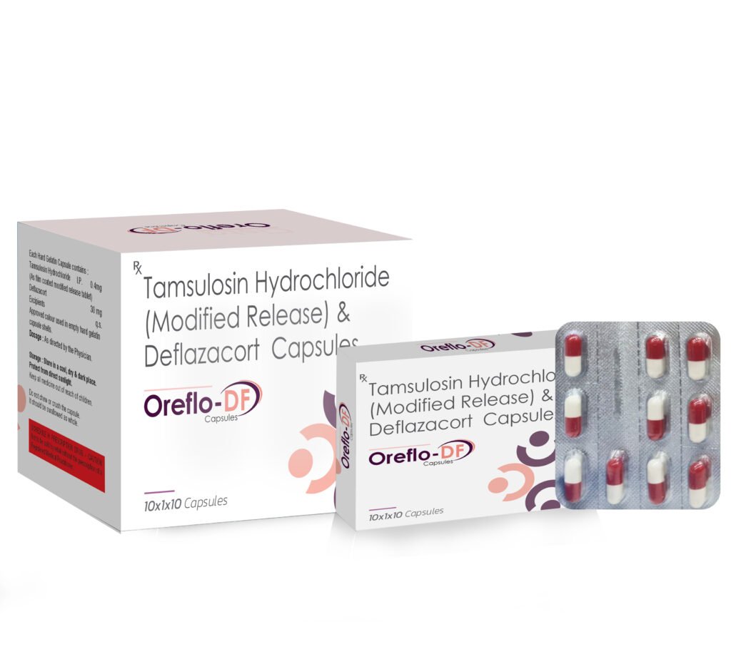 Tamsulosin Hcl 0.4 mg + Deflazacort 30 mg - Oreflo-DF